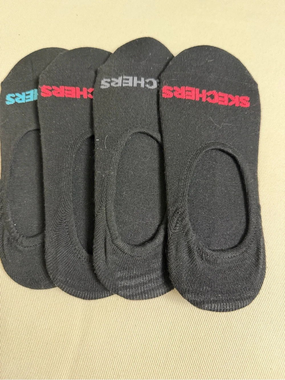 Skechers Women’s Black No-Show Socks - Pack of 4
